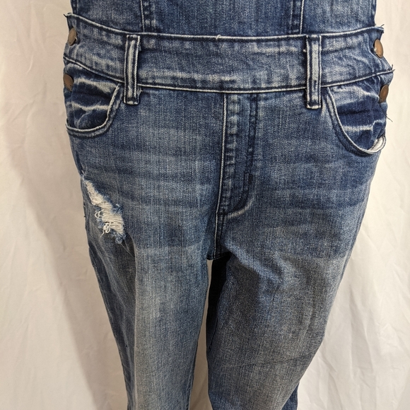 Refuge EUC bib overalls distressed 6 medium wash - Picture 8 of 16